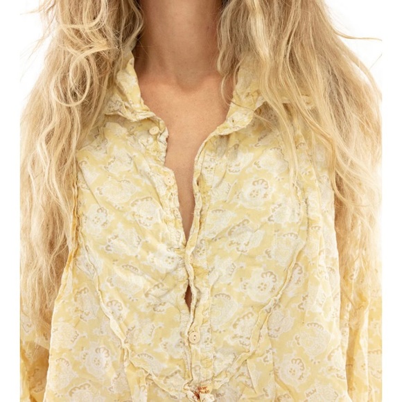 Magnolia Pearl Block Print Tora Shirt ~ NWOT - Picture 2 of 7